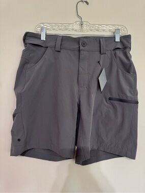 Men's Gray Cargo Shorts — Lightweight Utility with Zip Pocket
